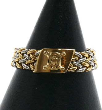 Celine Yellow Gold (18K) White Gold (18K) Band Ring (Pre-Owned)