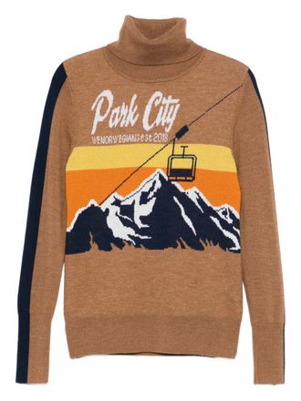 We Norwegians Maglione con stampa - Marrone