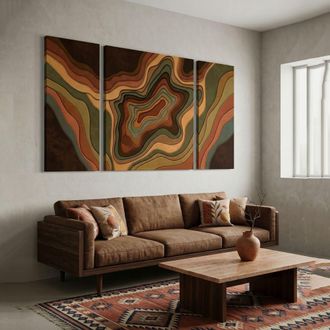 Dmora Cuadro Nalase, Estructura De Tela, Madera Nobilitada, 90x90h Cm Multicolor