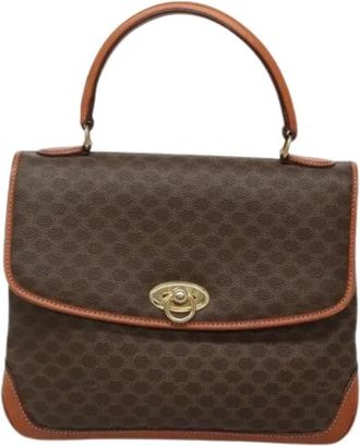 Celine Pre-owned Vintage macadam handtas - Dames - Vintage Handtas - Bruin - ONE Size - Vintage