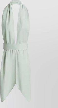 Alberta Ferretti halterneck foulard top open back waistband