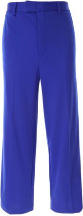 Msgm Streepbroek - Heren - Straight fit broeken - Blauw - L - Katoen - Broeken