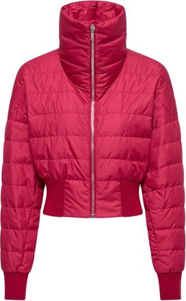 Moncler Cropped Jacket - Heren - Winterjassen - Roze - S - Polyester - Jassen