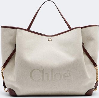 Chlo&eacute; Chlo&eacute; Bolso Clover de lona con piel