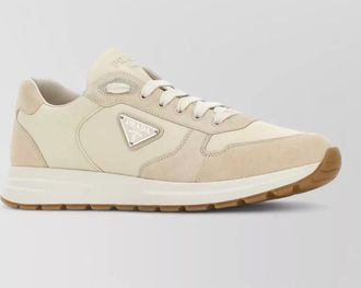 Prada re-nylon and suede low-top sneakers
