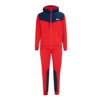 Lonsdale Tweekleurig trainingspak van katoenmix voor heren (Rood, Marine)