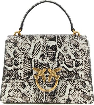 Pinko Pinko, Tassen, Dames, Grijs, ONE Size, Leer, Love Bag