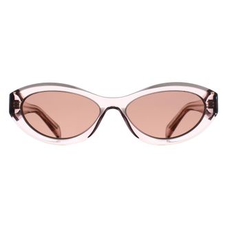 Prada Oval Womens Transparent Peach Light Brown PR26ZS - Orange - One Size