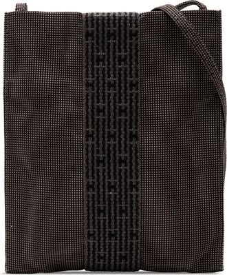 Herm&egrave;s Pre-owned Womens Canvas Herline Pochette - Dark Brown Textile - One Size