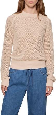 Sanctuary Soleil Open Stitch Sweater in Dark Opal White at Nordstrom, Size X-Large