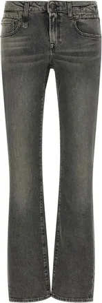 R13 Jeans, Dames, Zwart, W27, Leer, Tobi Boy Jeans