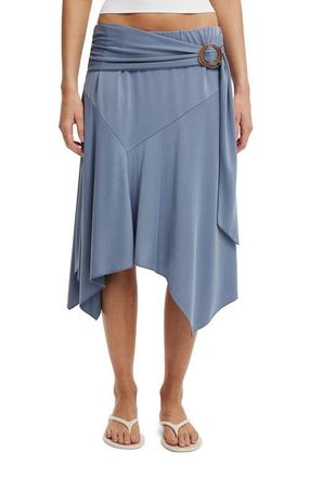 Cotton On Womens Sandy Midi Skirt in Weathered Blue Belt at Nordstrom, Size Xxx-Small