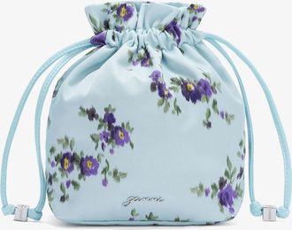 Ganni Iced Aqua Pouch in Printed Nylon