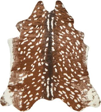 Beliani Beliani - Alfombra Moderna De Piel Sint&eacute;tica Estampado Animal Marr&oacute;n 130 X 170 Cm Knoll
