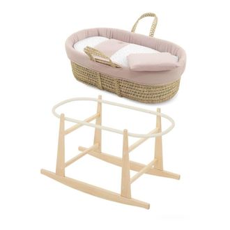 Cambrass Moises rosa+patas madera natural 39x80x25 cm