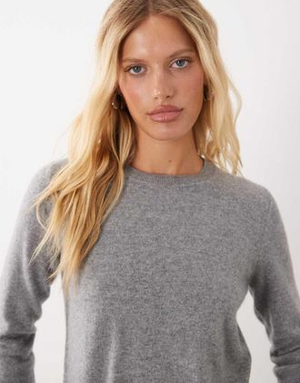 Mango premium maglione lavorato a maglia grigio chiaro