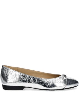 Michael Michael Kors Rebecca ballerinas - women - Calf Leather/Rubber/Calf Leather - 7 - Grey