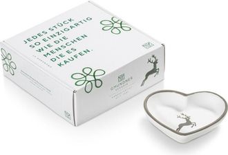 Gmundner Keramik Gmundner Keramik - Ceramica Gmundner cervo grigio, ciotola a forma di cuore (l 10 cm)