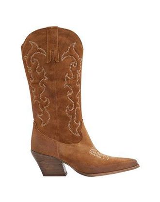 8 by YOOX LEATHER WESTERN HIGH BOOT