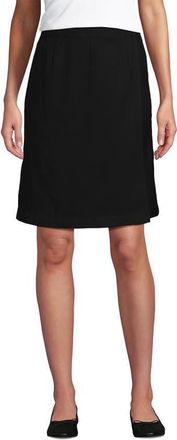 Lands End Solid A Line Tab Skort Top of Knee in Black at Nordstrom, Size 16
