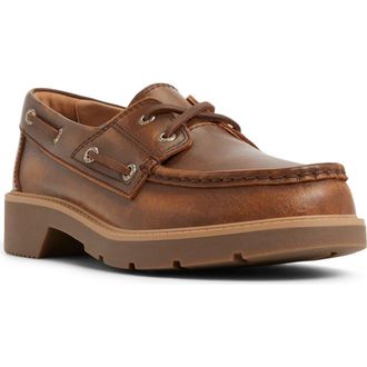 Sperry Top-Sider Wells Boat Shoe in Distressed Brown at Nordstrom Rack, Size 8.5