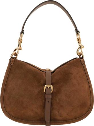 Etro Tassen, Dames, Bruin, ONE Size, Leer, Medium Suede Pony Bag