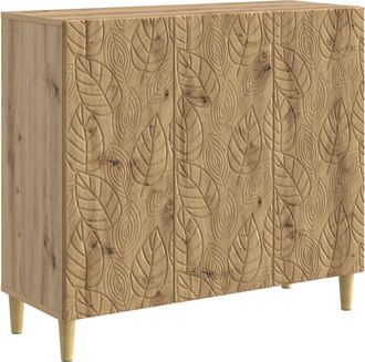 vidaXL Aparador Roble Artisan 89 X 34,5 X 80 Cm Madera De Ingenier&iacute;a Vidaxl
