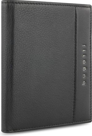 Bugatti Geldb&ouml;rse BUGATTI Nome mit Klappe - Hochformatb&ouml;rse Schwarz, Herren, schwarz, Leder, Polyester, Kleinlederwaren Geldb&ouml;rse