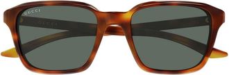 Gucci Square Frame Zonnebrillen - unisex - Zonnebrillen - Bruin - 52 MM - Nylon - Accessoires