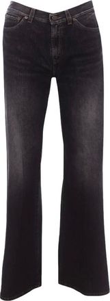 Dondup Amber Wide Jeans - Dames - Jeans - Zwart - Maat: W25 Katoen