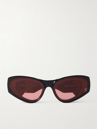 Loewe + Paulas Ibiza Occhiali Da Sole In Acetato Con Montatura Cat-eye - Nero