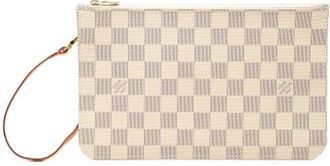 Louis Vuitton Pre-owned Neverfull Pochette - Dames - Vintage Clutch - Beige - ONE Size - Leer - Vintage