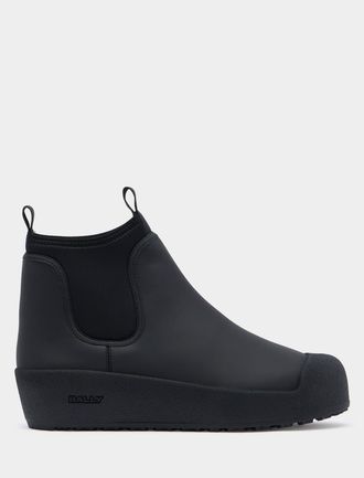 Bally Curling Bootie in Leather Lined with Lamb Fur in Black at Nordstrom, Size 43