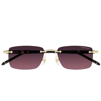 Montblanc Sunglasses Mb0344 S 009 Gold/Gray Purple Men