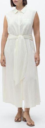 Mango Sero Sleeveless Shirtdress in Ecru at Nordstrom Rack, Size 10