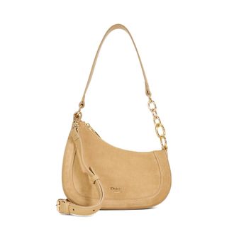 Dune London Womens Accessories Direction - Chain Detail Shoulder Bag - Taupe Leather - One Size