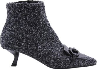 Enzo Di Martino Stijlvolle Lady Violet Enkellaarsjes - Dames - Laarzen met Hak - Grijs - 36 EU - Schoenen