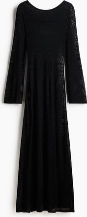 H&M Kleid in Pointellestrick - Schwarz