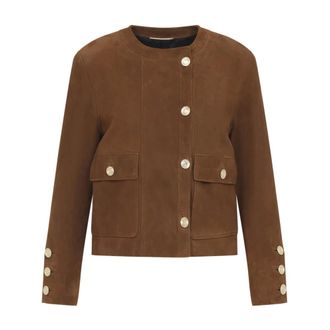 Saint Laurent Mujer, Chaquetas, Marr&oacute;n, Talla: S