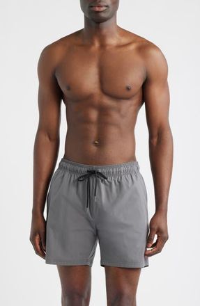 BOSS Shark Swim Trunks in Grey at Nordstrom, Size Xx-Large
