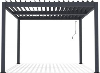 Habitat & Jardin P&eacute;rgola bioclim&aacute;tica gris anthracite 300 x 400 x 220 cm