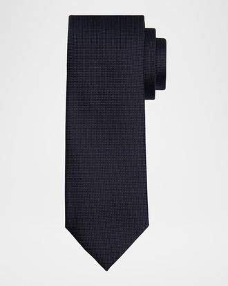 Ermenegildo Zegna Men & apos;s Tic-Weave Silk Tie