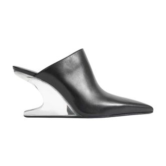Rick Owens Schoenen, Dames, Zwart, 39 EU, Leer, Mules in Pitone Cantilever 8 Sharp