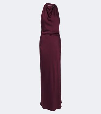 SIMKHAI Reannon halterneck satin gown