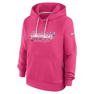 Nike Washington Commanders Crucial Catch Standard Issue Nike Womens Dri-FIT NFL Pullover Hoodie in Pink | 03C368XZUZ-F9R