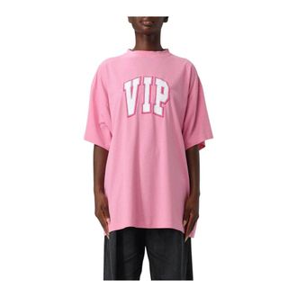 Balenciaga T-Shirts, female, Pink, M, Relaxed Fit T-Shirt