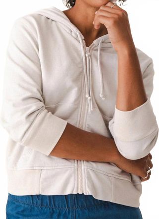 PRAIRIE UNDERGROUND Simple Life Hoodie In Oyster Organic