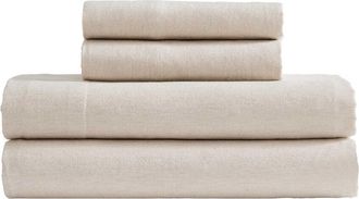 Calvin Klein Modern Heather Cotton Flannel Sheet Set
