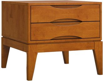 Simpli Home Harper Solid Hardwood 22In Square Contemporary End Table