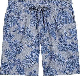 Tommy Bahama Azule Linen Blend Drawstring Shorts in Insignia Blue at Nordstrom, Size Xx-Large